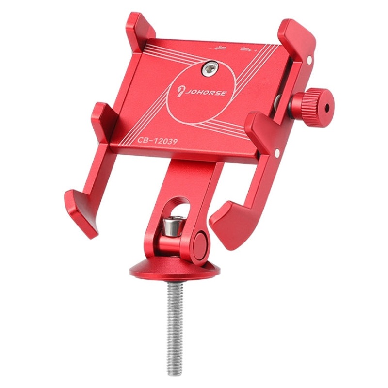 Bicycle Shockproof Mobile Phone Holder Motorcycle Riding Equipment (Stem Red)