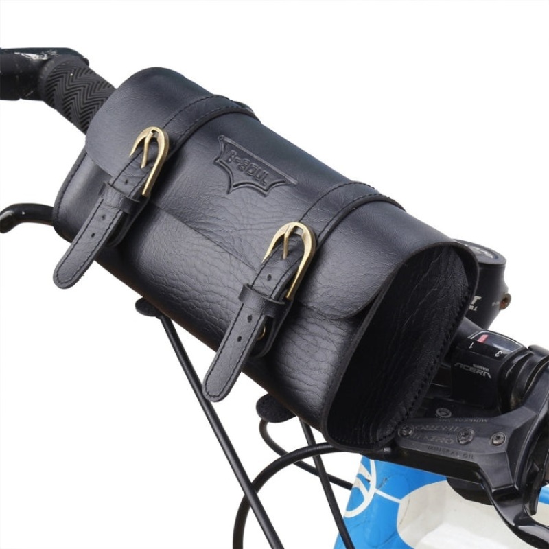 Electric Scooter Riding Retro Front Head Bag Black (One Size)