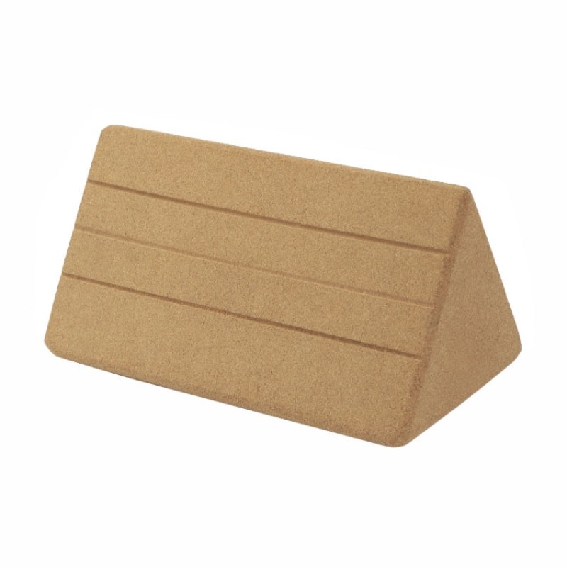 High Density Cork Yoga Blocks Waist and Abdominal Exercise Triangle Bricks (19.5 x 11 x 11 cm)