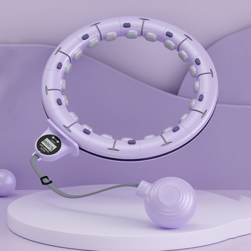 Intelligent Detachable Digital Display Counting Fitness Circle* suitable for Waist 65-90cm (Purple)
