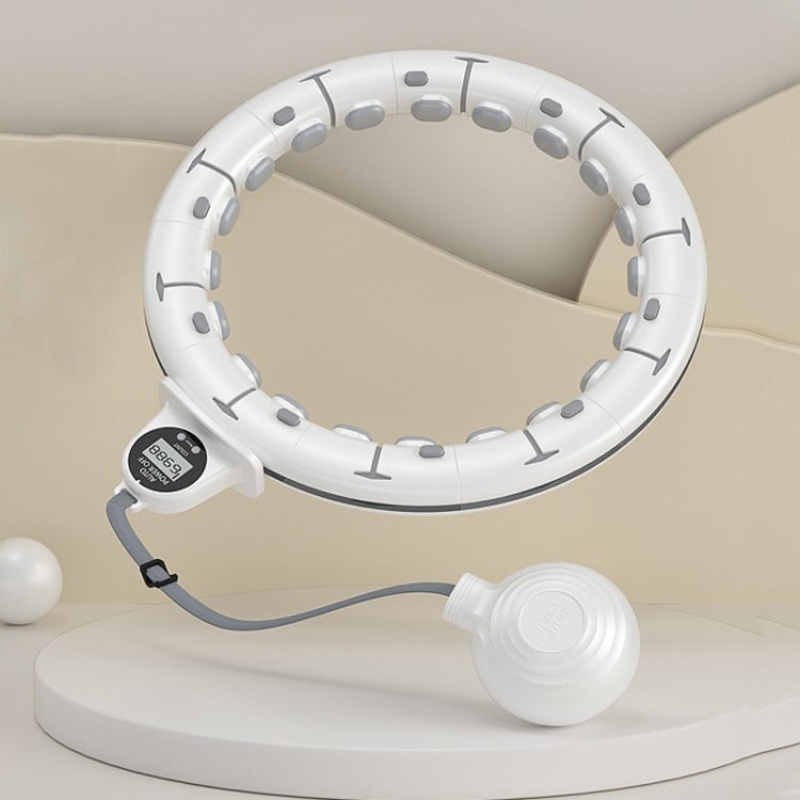 Intelligent Detachable Digital Display Counting Fitness Circle, Suitable Waist: 65-80cm (White)
