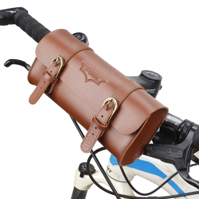 Retro Bicycle Electric Scooter Riding Front Head Bag (Brown)
