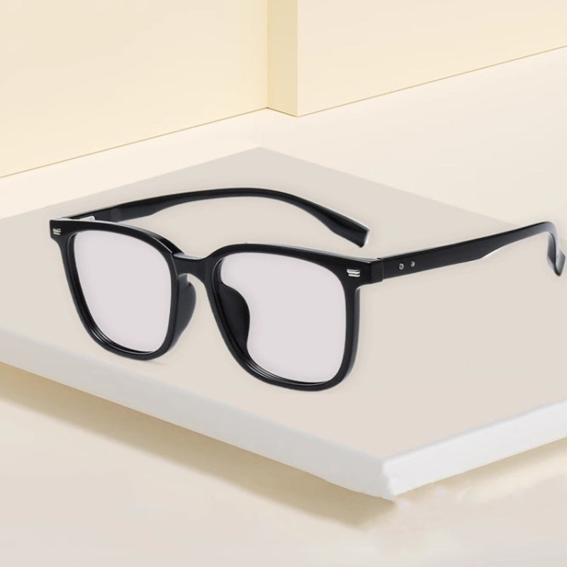 Watching Cell Phone Playing Games Anti-Blue Light Glasses Postoperative Flat Glasses, Color: Black Frame+ Transparent Lens