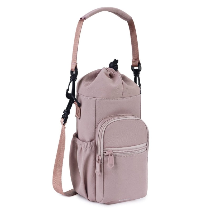 Water Bottle Holder Cross Body Sling Bag for 40oz Cup (Pink)