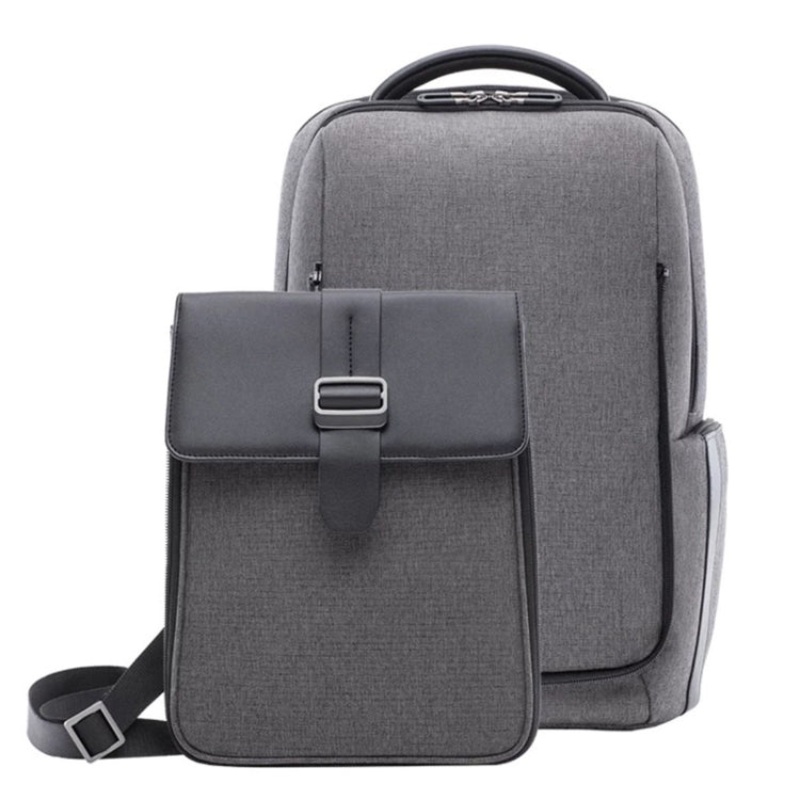 Anti-theft 15.6 Inch Laptop Backpack with Removable Front Pocket (Light Grey)
