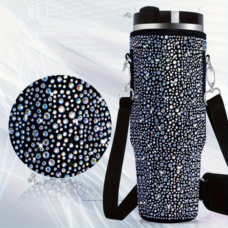 Neoprene Insulated Hot Cup Cover Portable Bottle Cover (Black)