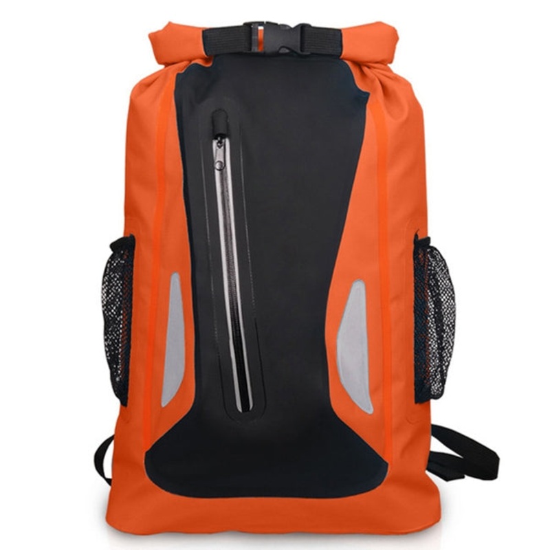 Waterproof Dual Shoulder Strap Dry Bag 25L Capacity Orange (Orange)