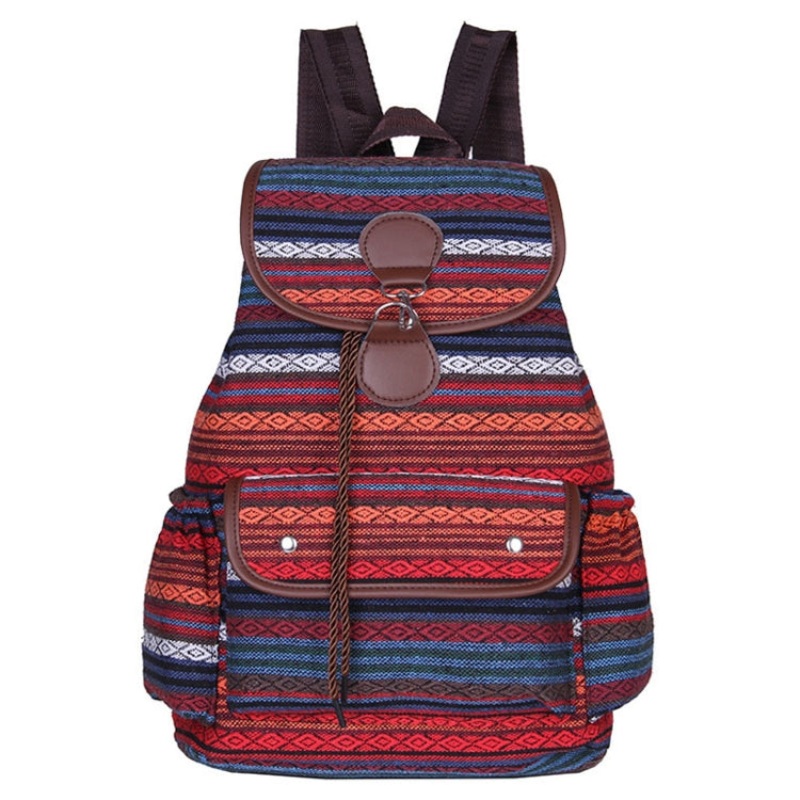 Women Shoulder Bag Travel Casual Backpack Students Schoolbag Red (Outdoor)