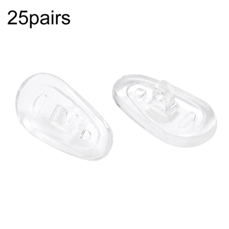 25pairs Eyeglasses Airbag Nosepiece Silicone Soft Nose Pad Universal Accessory, Model: Large