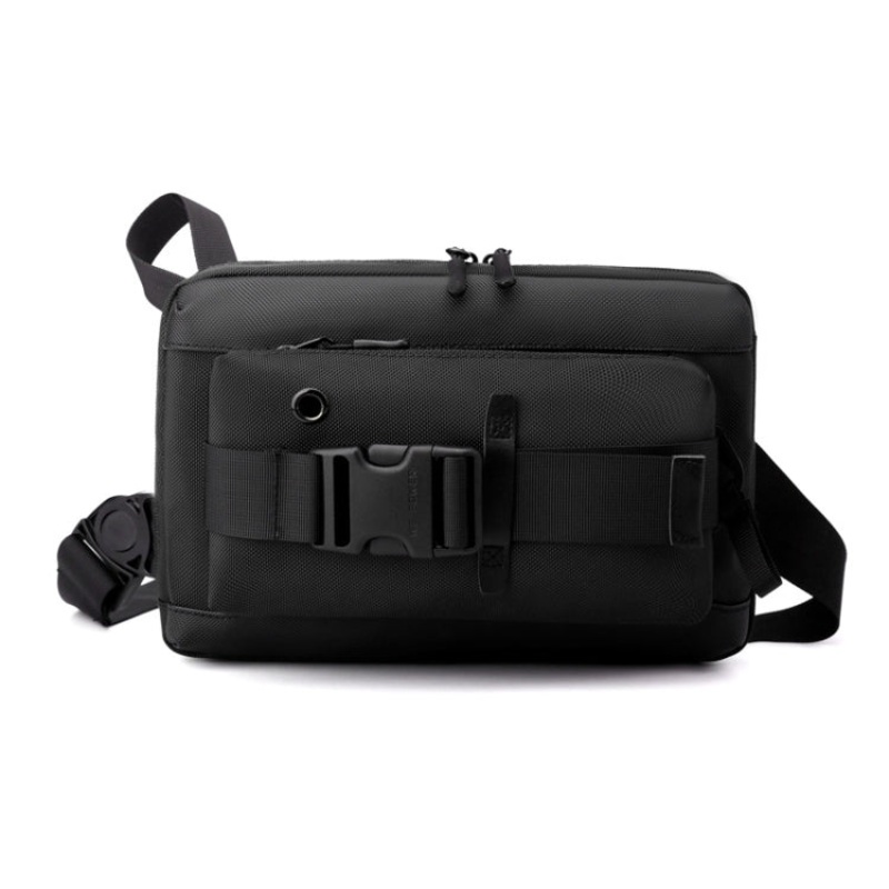 Functional Messenger Chest Bag Men Black (2120)