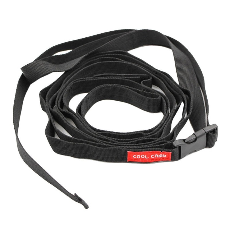 Multifunctional Outdoor Camping Lanyard Tent Canopy Hanger Straps Clothesline (Black)