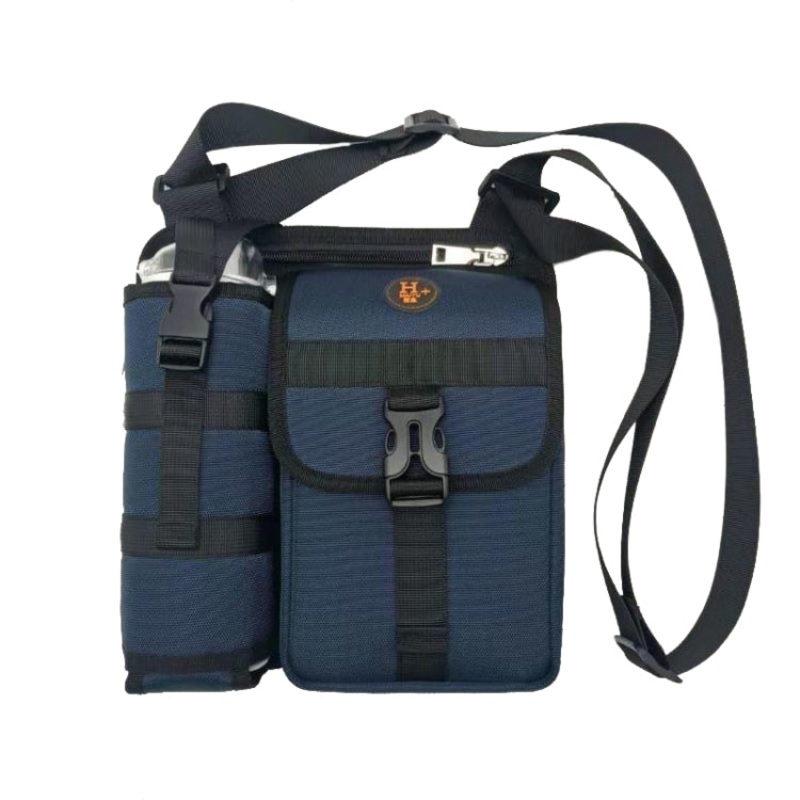 Wear-resistant Waterproof Single-shoulder Cross-body Water Bottle Bag Outdoor Travel Backpack (Deep Blue)