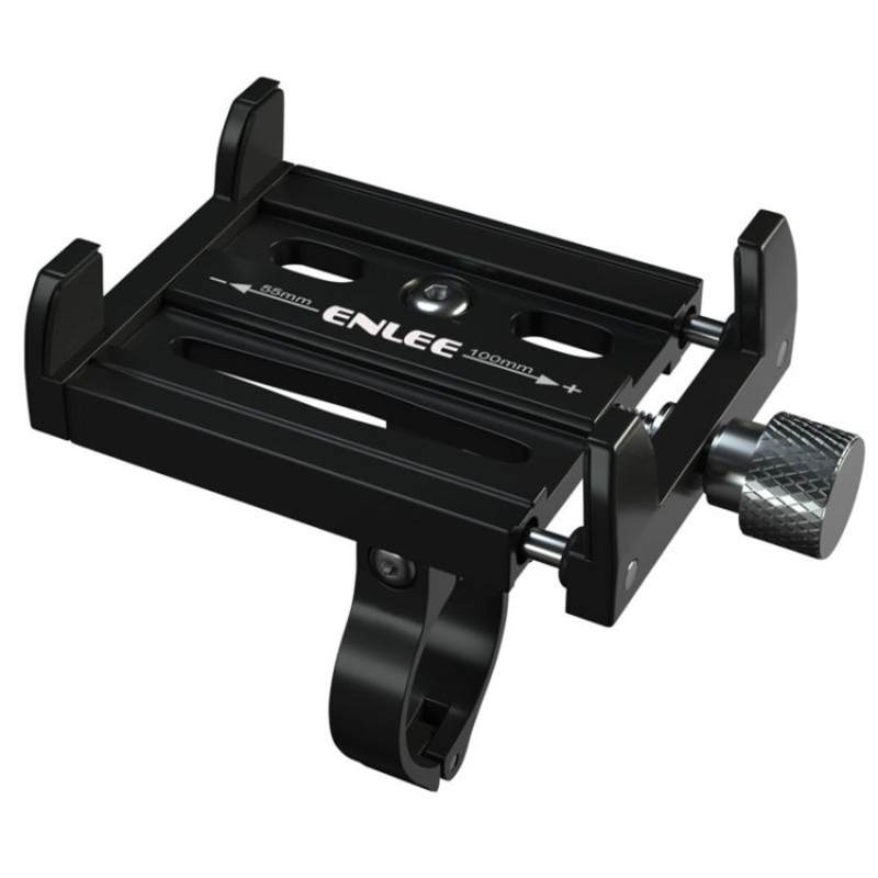 Aluminum Alloy Phone Holder Bicycle Riding Fixed Navigation Mount (Black)