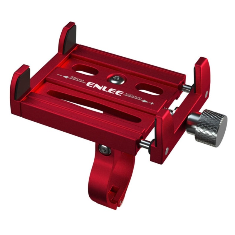 Aluminum Alloy Phone Holder Bicycle Riding Navigation Mount (Red)