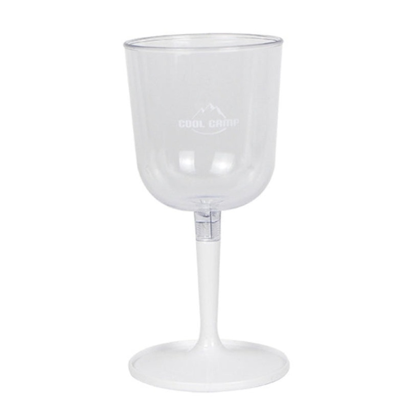 Removable Portable Outdoor Camping Wine Glass Shatterproof Resin Collapsible Cup White