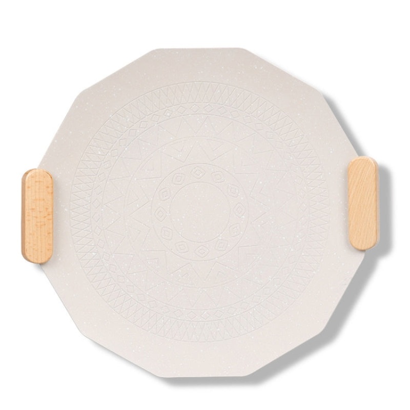 Small Outdoor Camping Rhombus Grill Plate Portable Nonstick Grill Pan P***nic Cookware (33cm)
