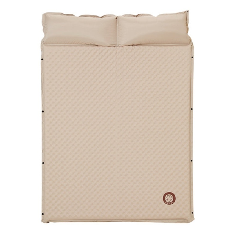 Thickened 5cm Automatic Inflatable Mat Tent Camping Moistureproof Sleeping Pad (Two People Use, khaki)
