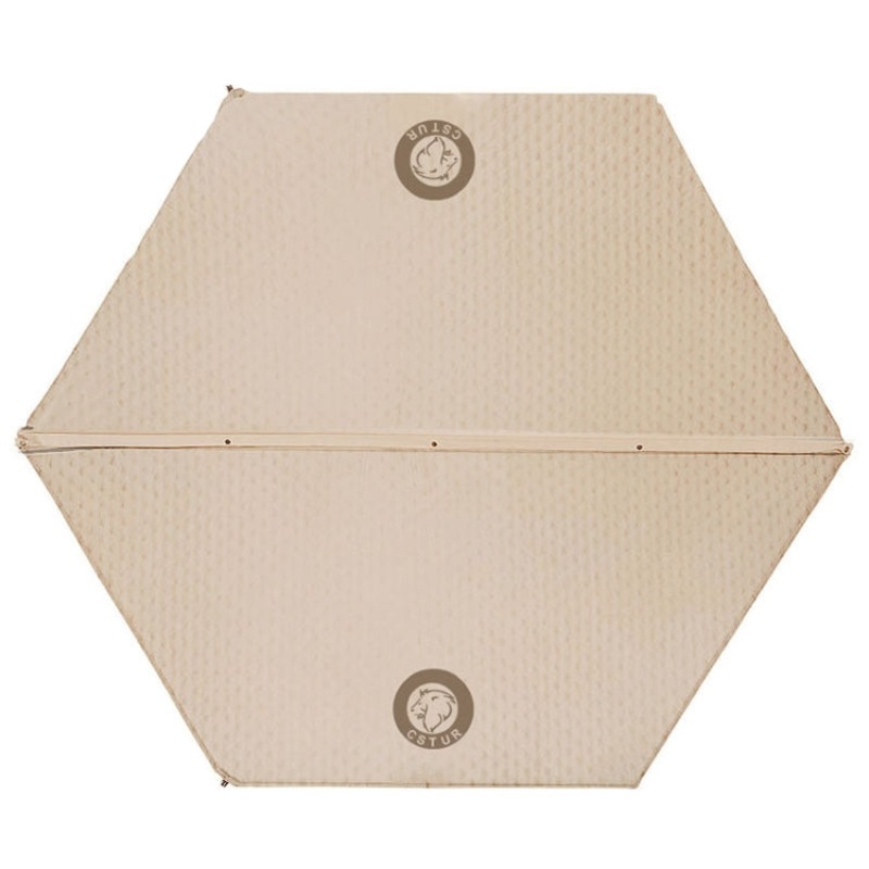 Thickened Portable Camping Hexagonal Automatic Inflatable Mat Outdoor Picnic Moistureproof Mat, Thickness: 5cm (Khaki)