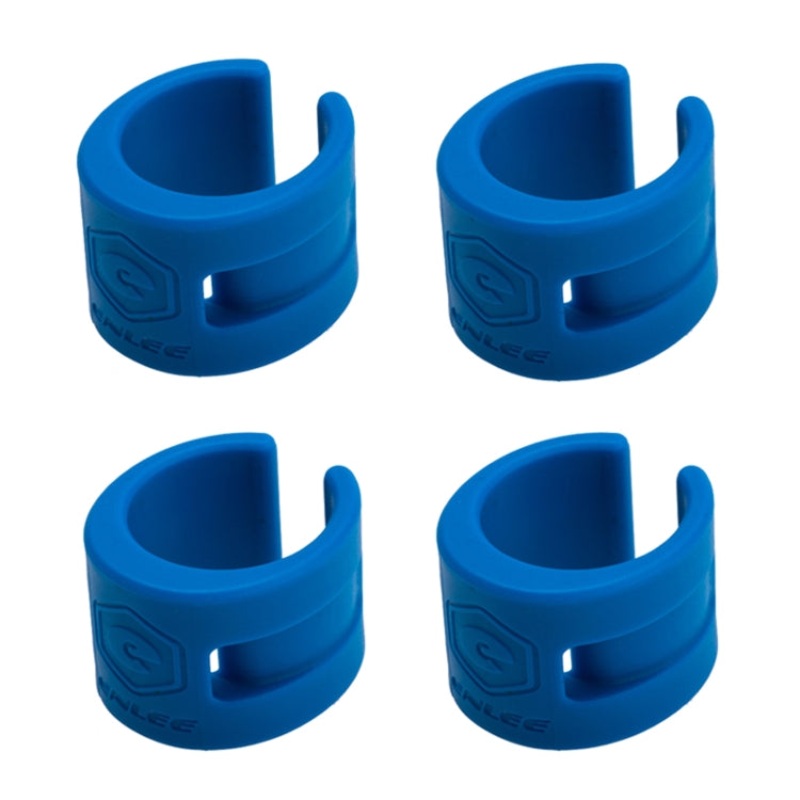 4pcs Mountain Bike Rear and Front Fork Bumper Rubber Protection Ring Cycling Chain Gear (Blue)