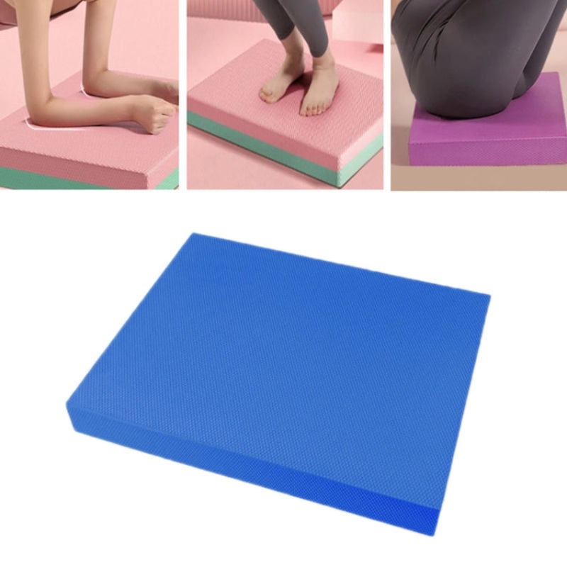 Balance Mat Sports Kneeling Mat Fitness Flat Support Mat 40x50x6cm (Dark Blue)