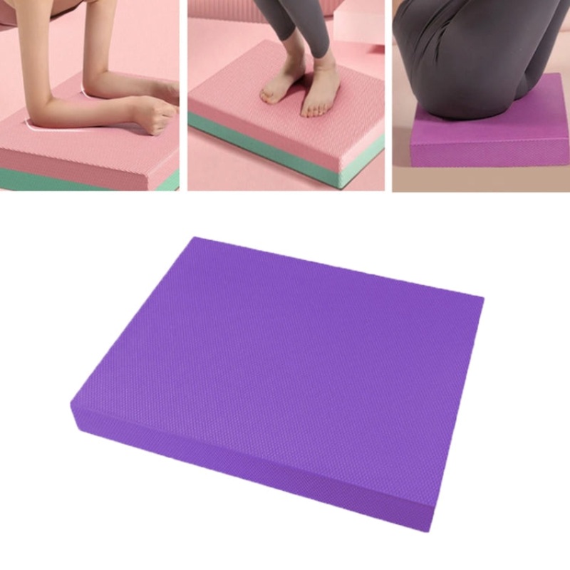 Balance Mat Sports Kneeling Mat Fitness Flat Support Mat 40x50x6cm Purple