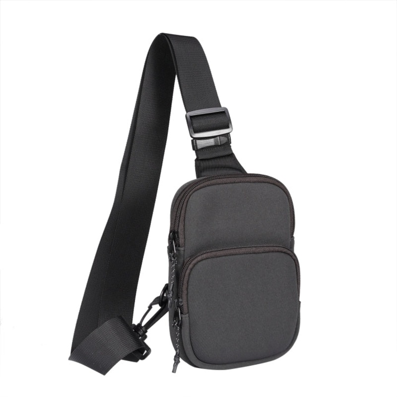 Fashion Nylon Chest Bag Mobile Phone Bag Universal (Grey)