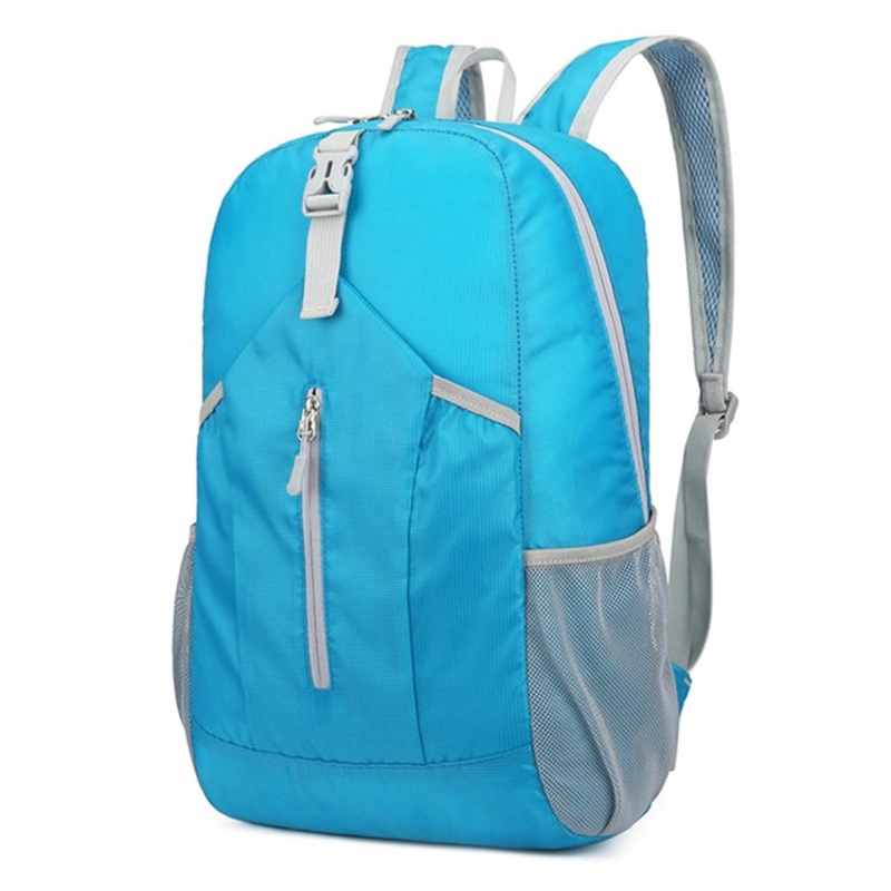 Large Capacity Foldable Hiking Portable Backpack Shoulders Bag (Blue)