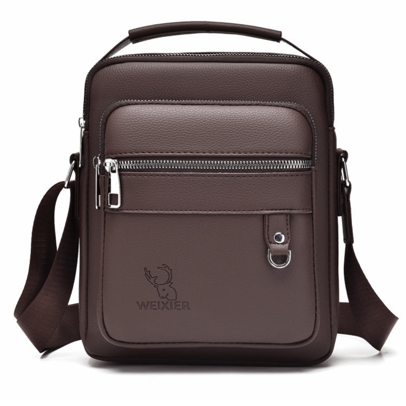 Men Casual Crossbody Shoulder Bag (Brown)