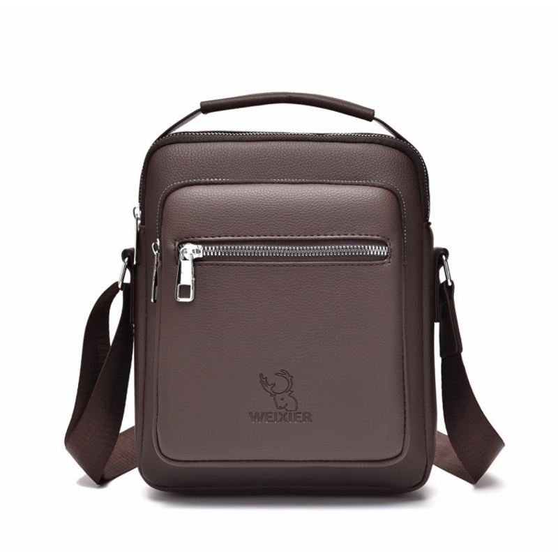 Men Casual Crossbody Single Shoulder Bag (Brown)