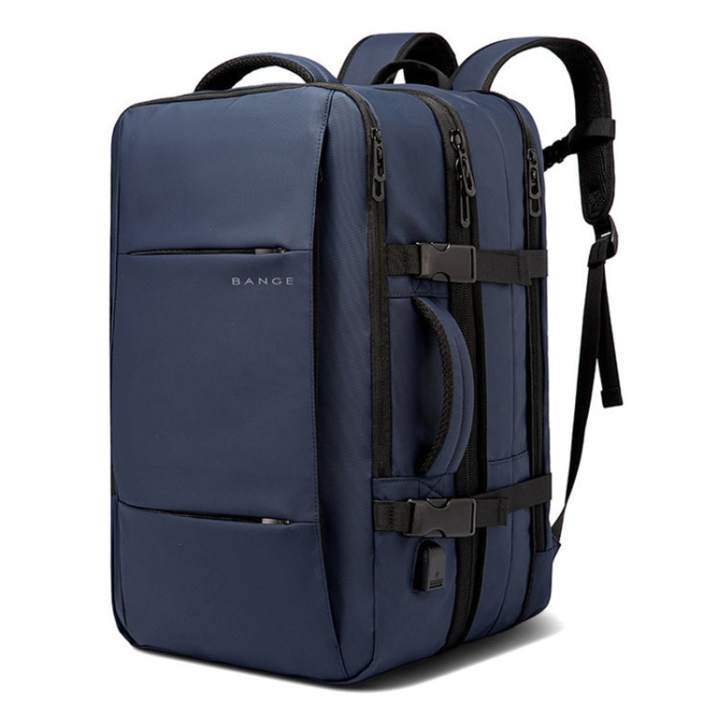 Waterproof Large Capacity Business Backpack Men Travel Shoulders Bag (Blue)