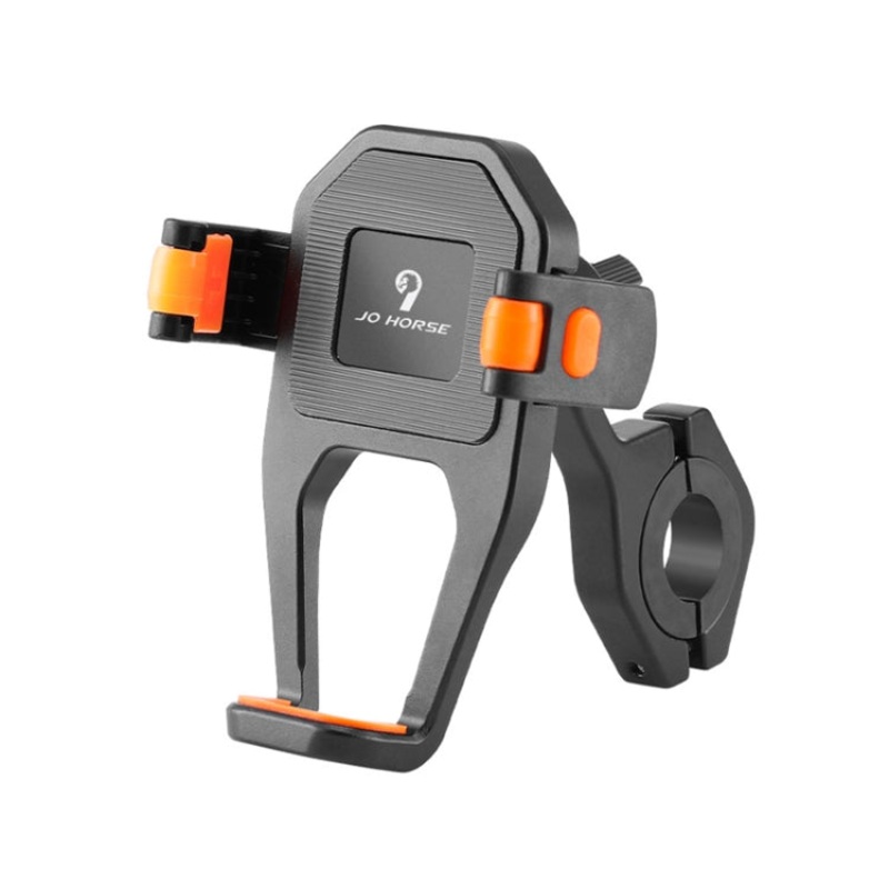 Aluminum Alloy Bicycle Riding Mobile Phone Navigation Roller Fixed Bracket (Black Handlebar)