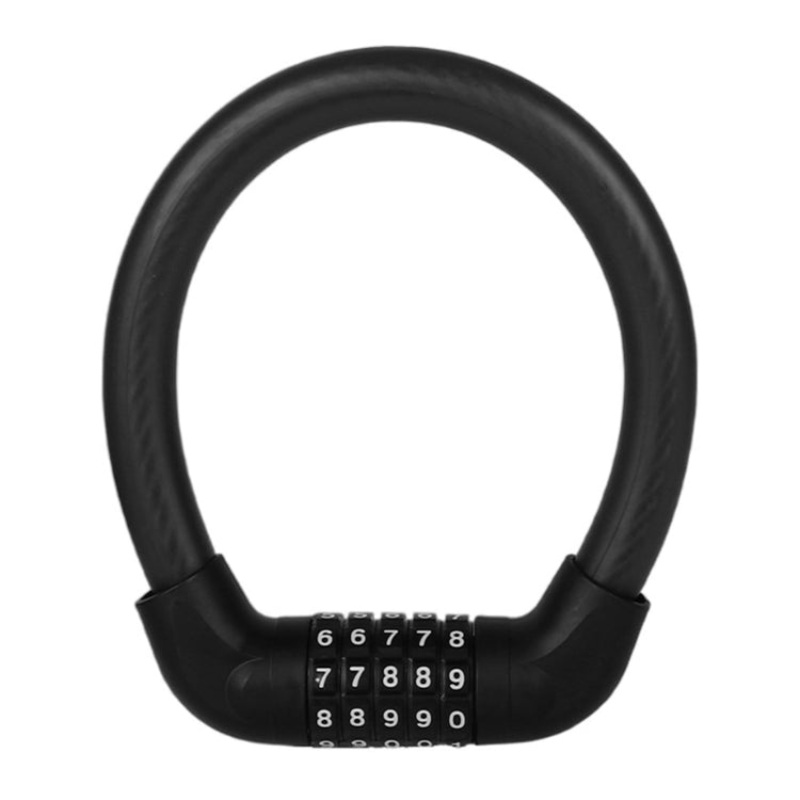 Bicycle and Electrical Vehicle Combination Lock Safety Anti-Theft Cycling Lock 5-Digit (All Black)