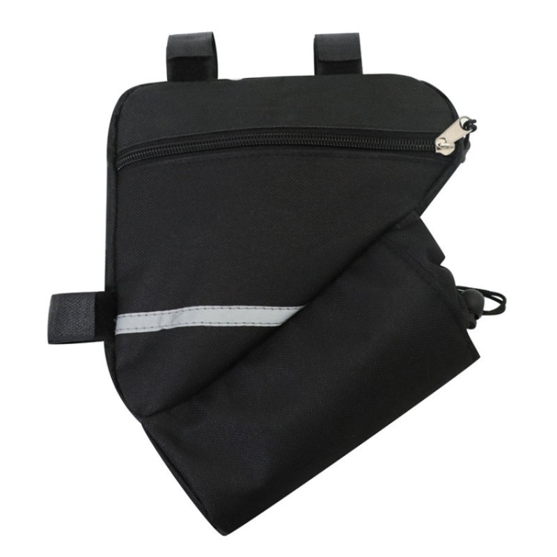 Water Cup Bag 7 inch Bicycle Triangle Bag Outdoor Sports Cycling Gear Storage Bag (black)