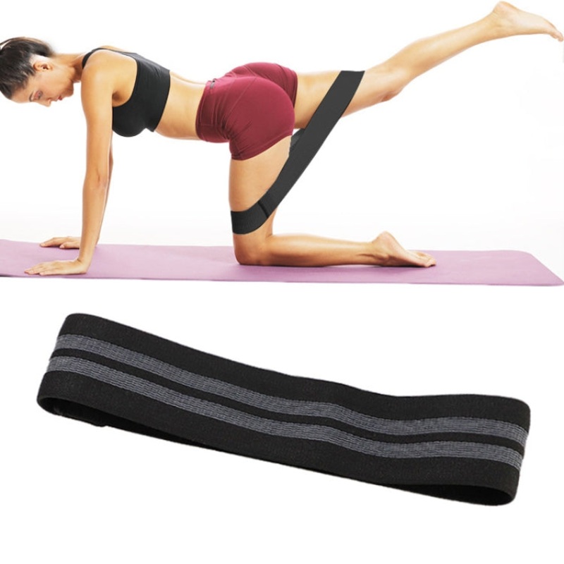 Butt Lift Squat Resistance Band Fitness Hip Elastic Band - Black (One Size)