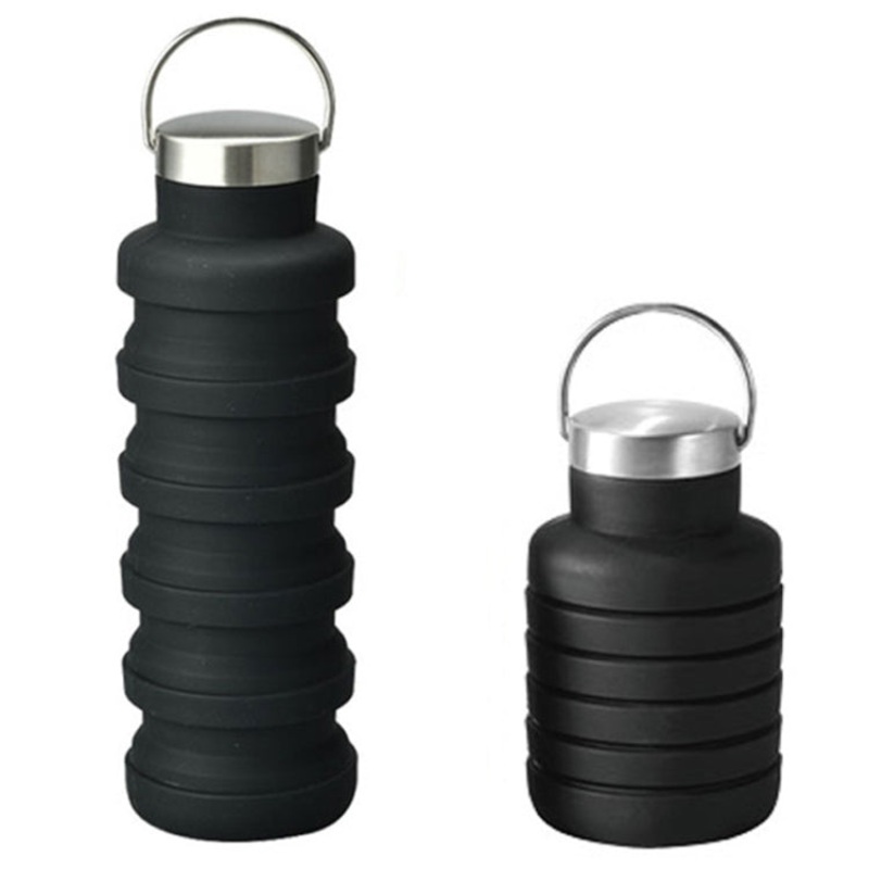 Portable Foldable Telescopic Cup for Outdoor Sports Travel (Black)