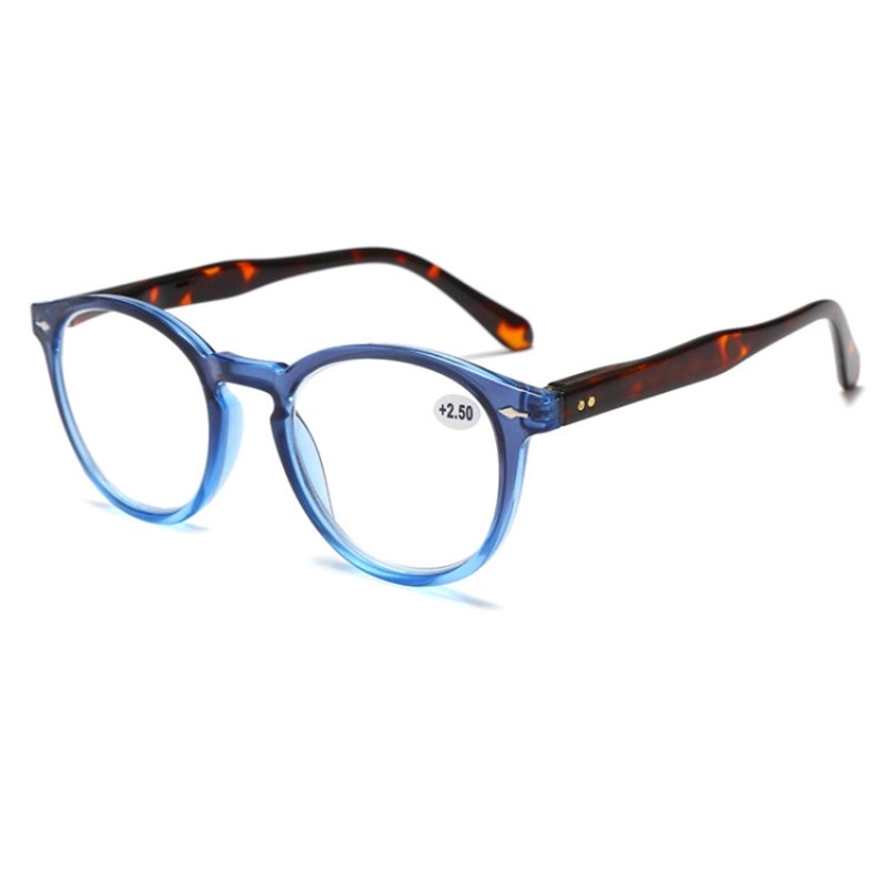 Retro Flexible Durable Portability HD Presbyopic Glasses +350(Graduate Blue)