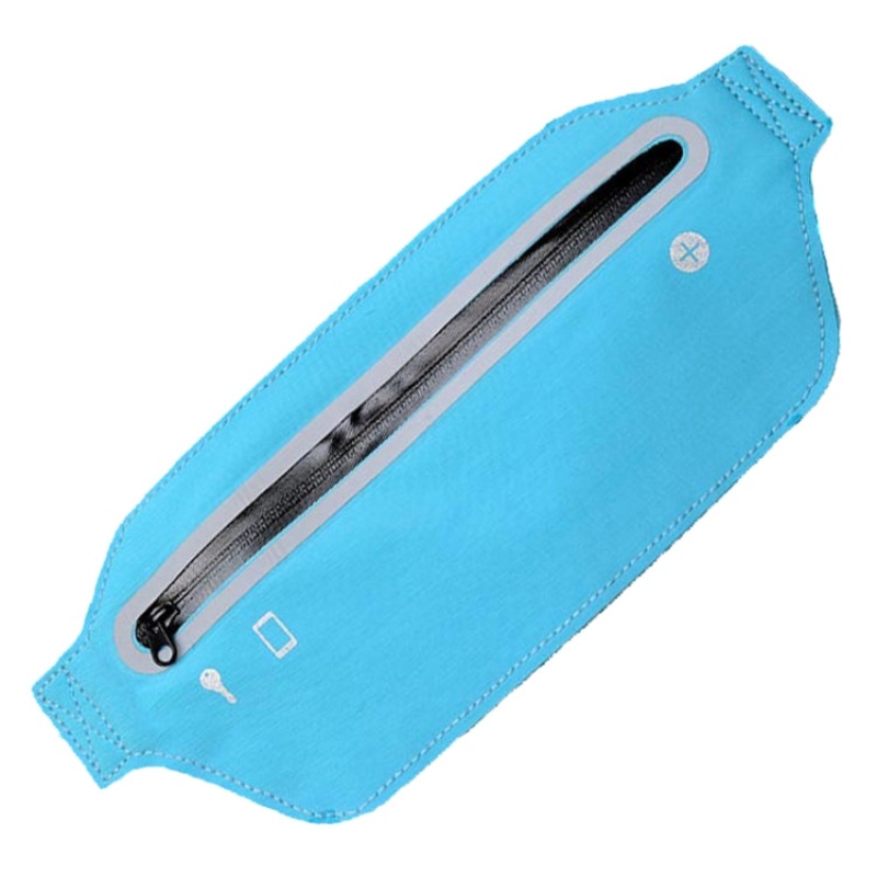 Ultra-Thin Waterproof Reflective Waist Bag for Outdoor Sports (Blue)