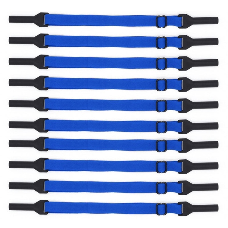 10pcs Short Style Glasses Non-Slip Rope Adjustable Elastic Sports Legs Anti-Drop Fixed Strap(Sapphire)