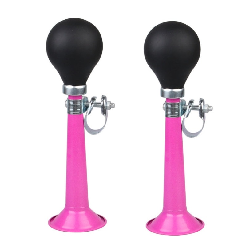 2pcs 7 Inch Metal Plating Bicycle Air Horn Bicycle Accessories (Pink)