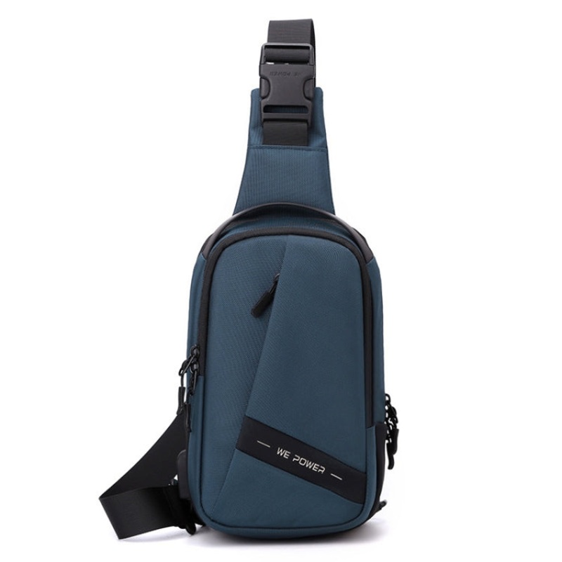 Chest Bag Oxford Cloth Shoulder Messenger Bag Navy (Small)