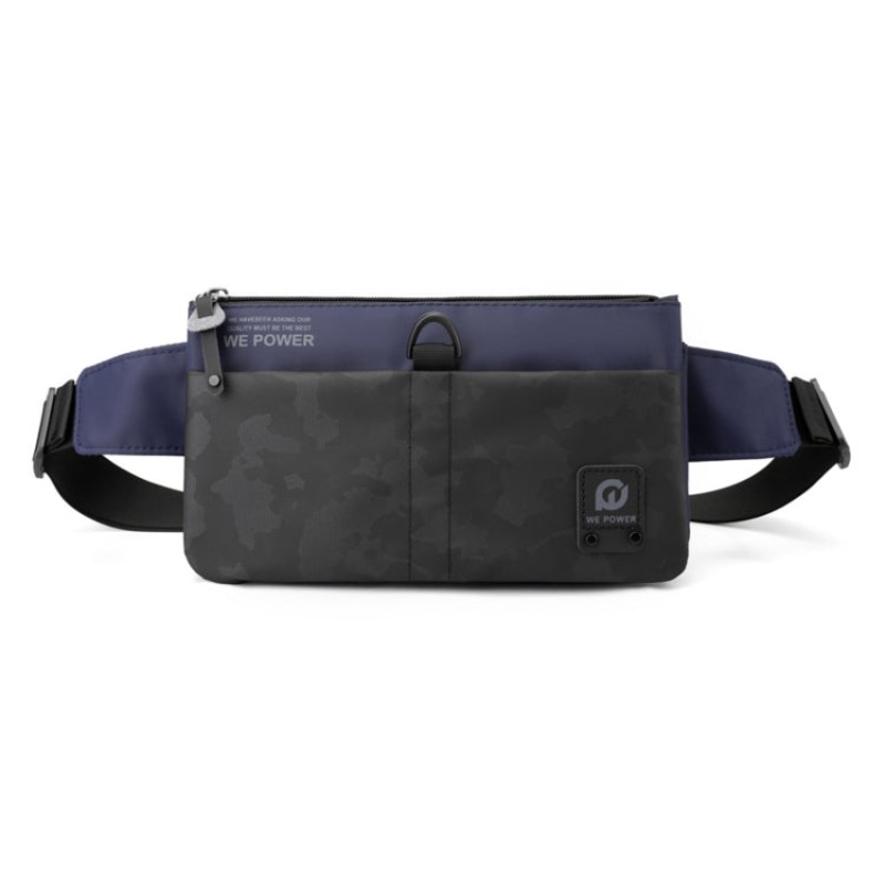 Men Casual Chest Bag Crossbody Bag Waterproof Outdoor Waist Pack (Dark Blue)