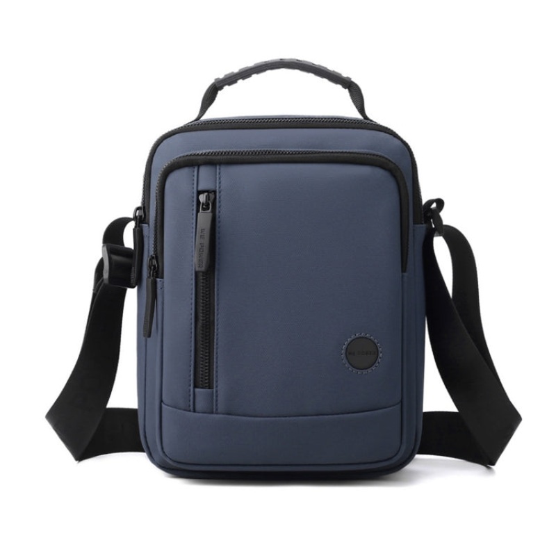Men Casual Large Blue Shoulder Messenger Bag (Blue Large)