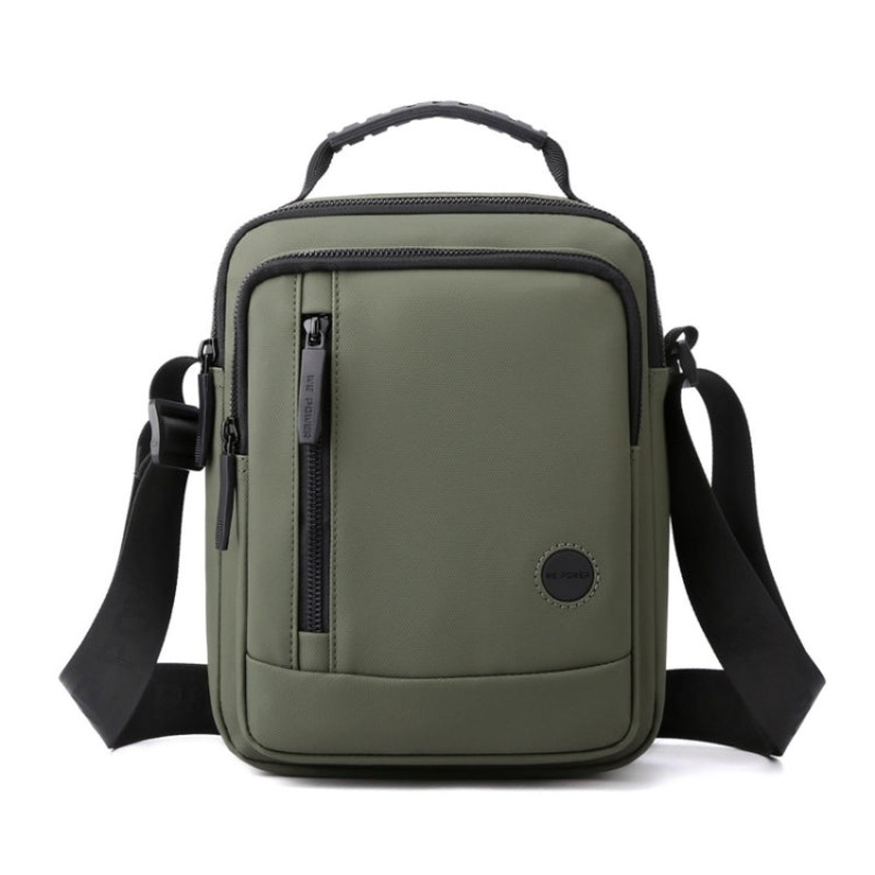 Men Casual Shoulder Messenger Bag Large Army Green (Army Green)