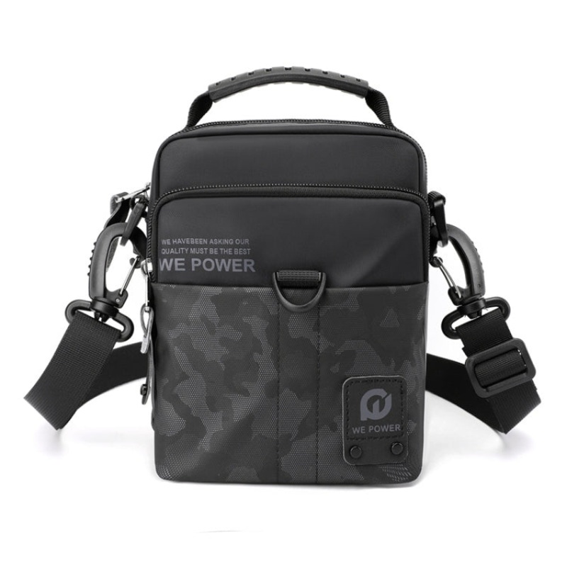 Men Light Sports Shoulder Small Bag Black (OS)