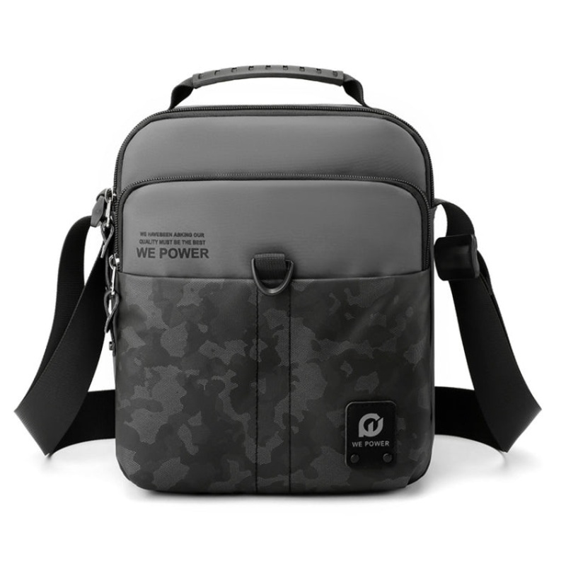 Men Sport Messenger Bag Casual Outdoor Street Grey Messenger Bag (One Size)