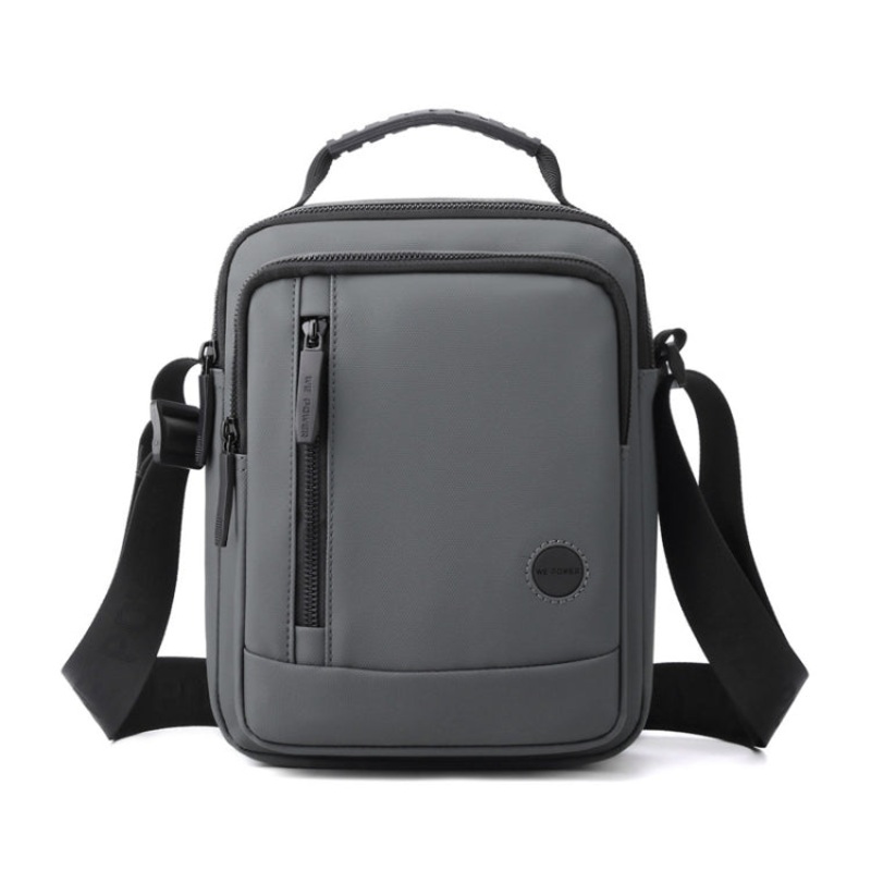 Mens Gray Large Shoulder Casual Holding Messenger Bag (Size: 10x5 inches)