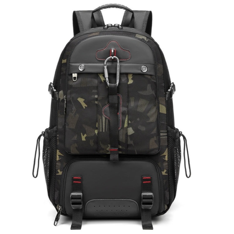 Expandable Shoe Compartment Backpack Camping Travel Bag with USB Port - 80L (Camp)