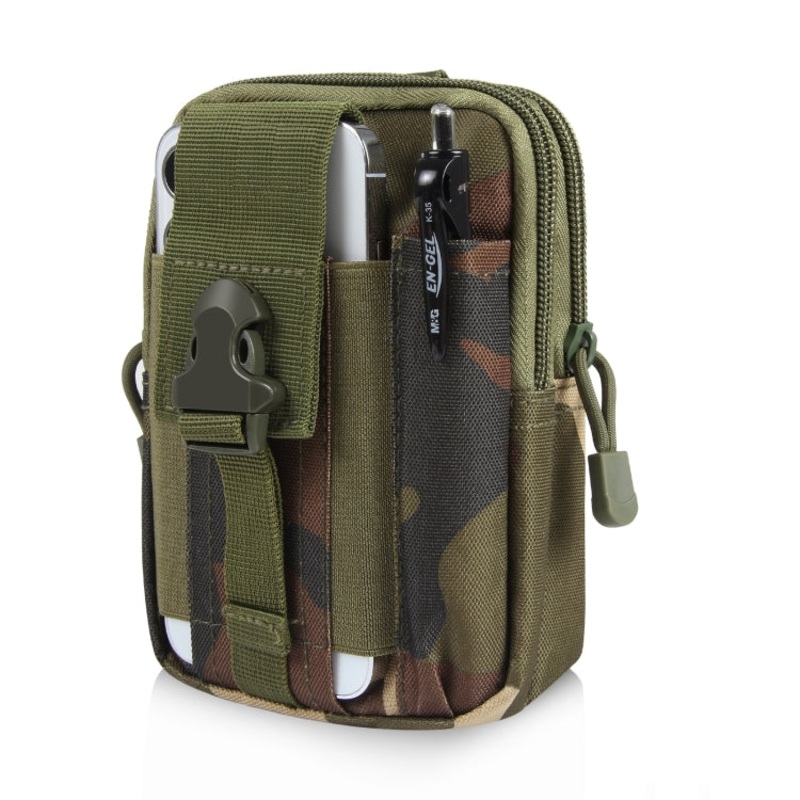 Hiking Belt Waist Bag Outdoor Sport Motorcycle Bag 7.0 inch Phone Pouch (Jungle Camouflage)