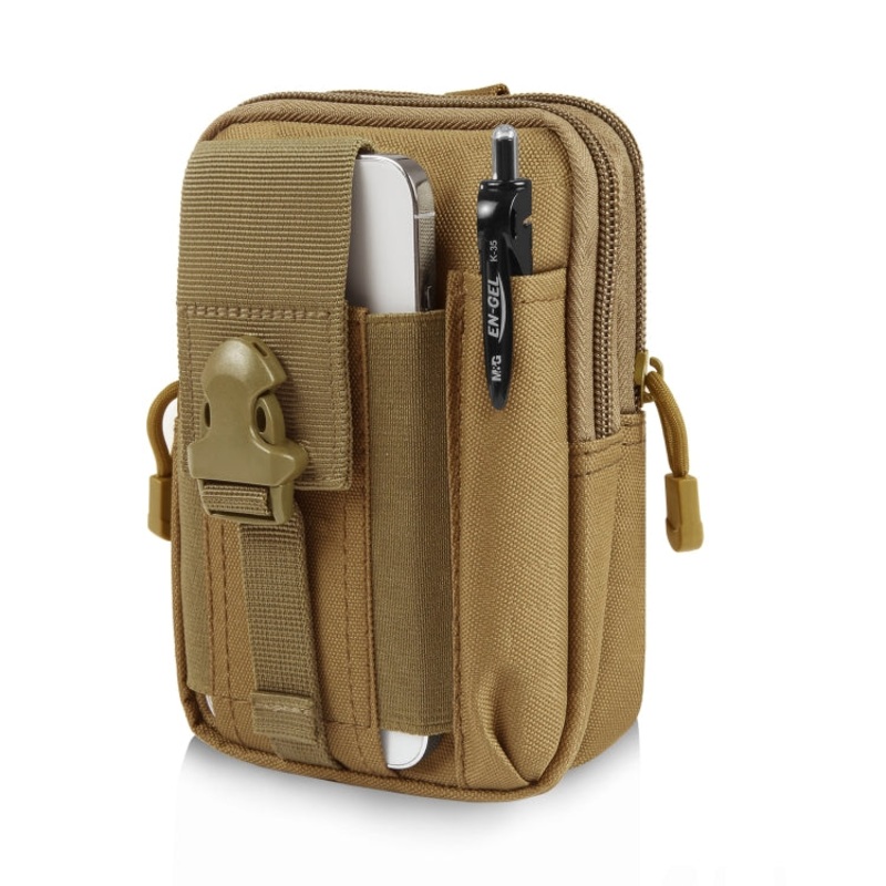 Hiking Waist Bag Outdoor Sport Motorcycle 7.0 inch Phone Pouch (Khaki)