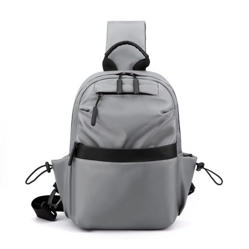 Large Capacity Men Messenger Sports Chest Bag (Grey)